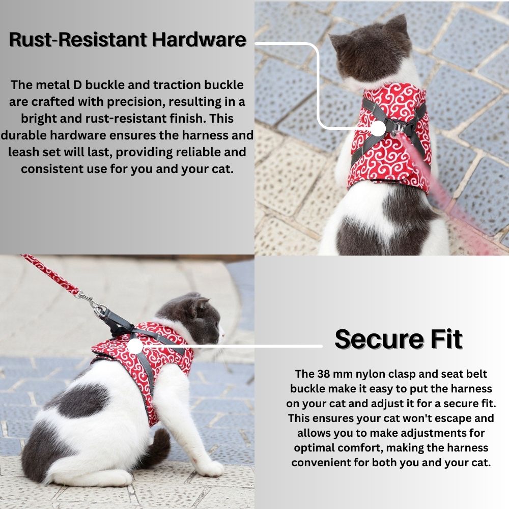 Purrfect Paws™ Cat Harness And Leash Set