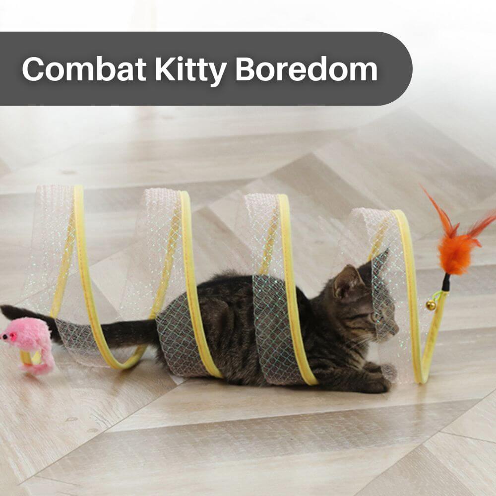 FelineFun™ Self-play Cat Hunting Spiral Tunnel Toy