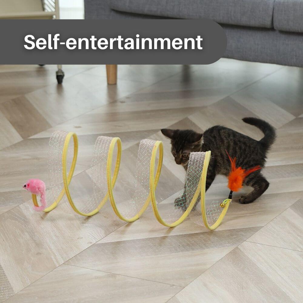 FelineFun™ Self-play Cat Hunting Spiral Tunnel Toy