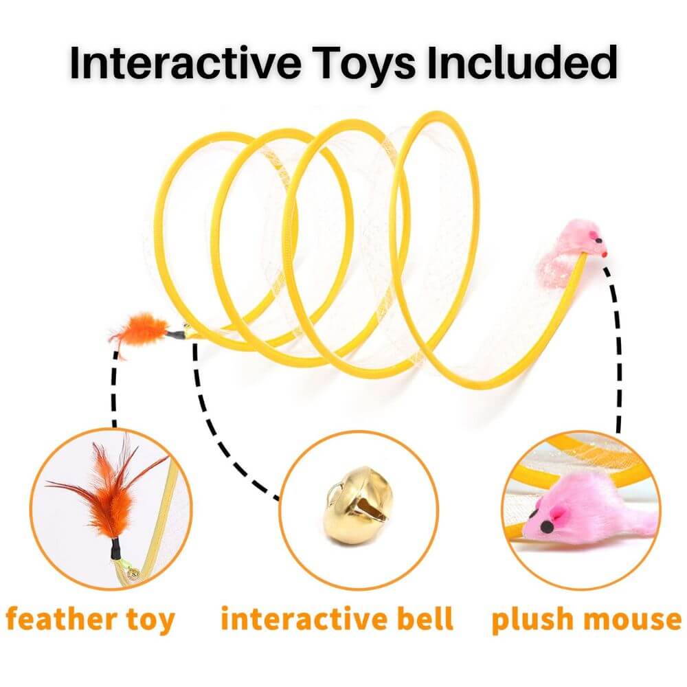 FelineFun™ Self-play Cat Hunting Spiral Tunnel Toy