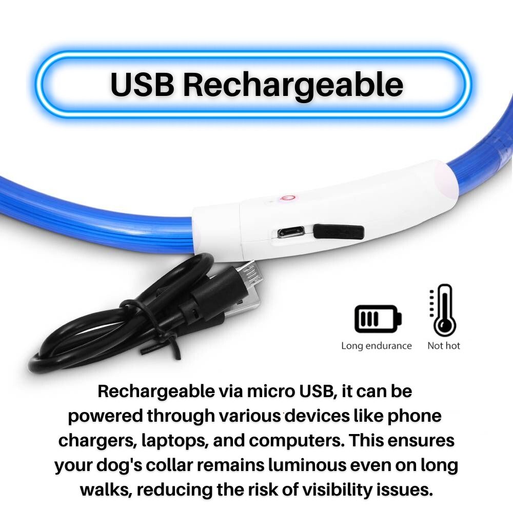 Glow Guardian™ Rechargeable LED Dog Collar