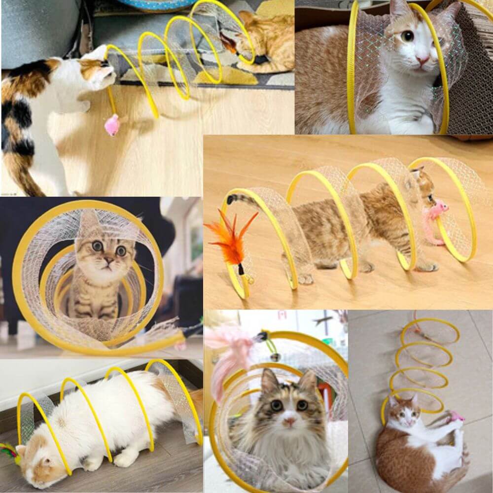 FelineFun™ Self-play Cat Hunting Spiral Tunnel Toy