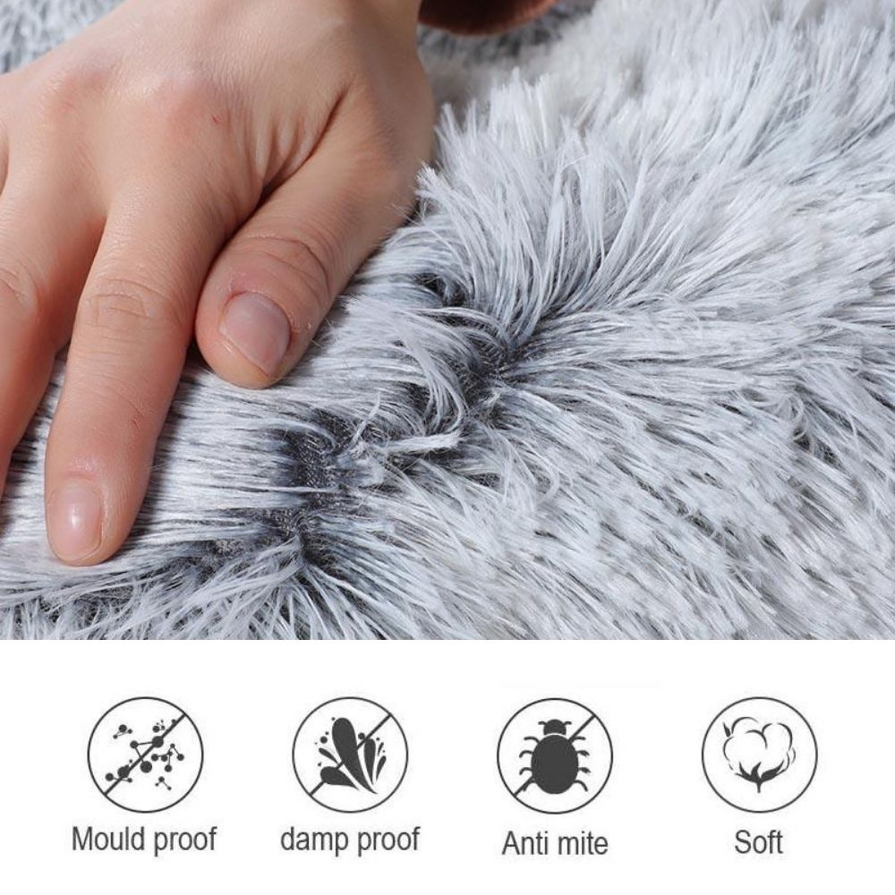 Fluffy Calming Pet Bed For Dogs And Cats