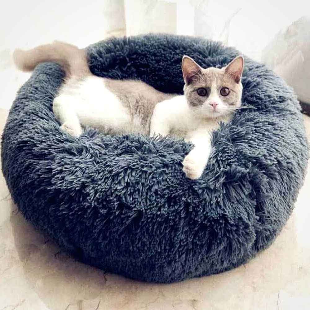 Fluffy Calming Pet Bed For Dogs And Cats