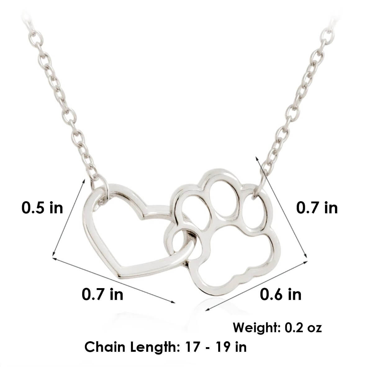 Heart and Paw Necklace Offer gold silver discount