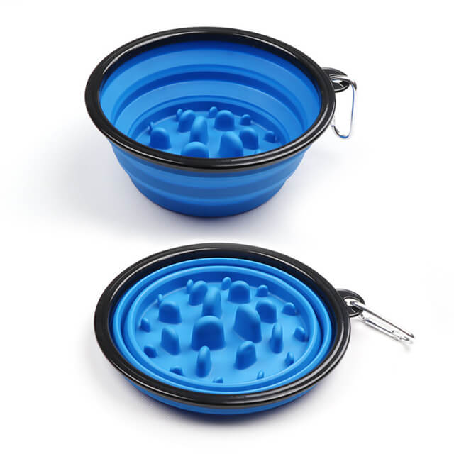 Portable Anti-Gulp Slow Feeder Dog Bowl