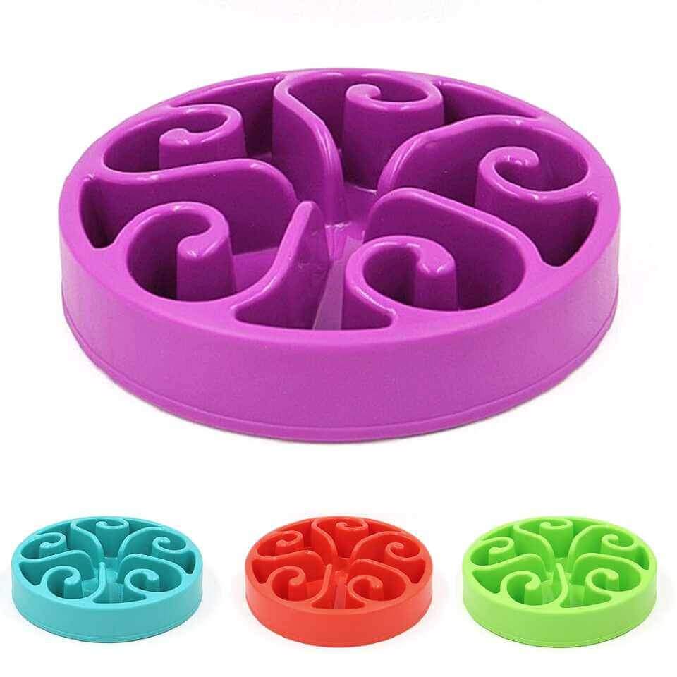 Anti-Gulp Slow Feeder Dog Bowl
