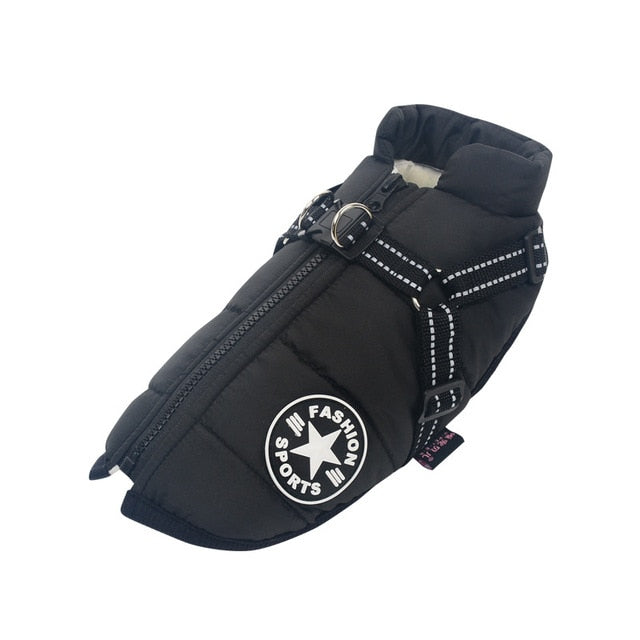 Waterproof Dog Jacket Harness (2-in-1)
