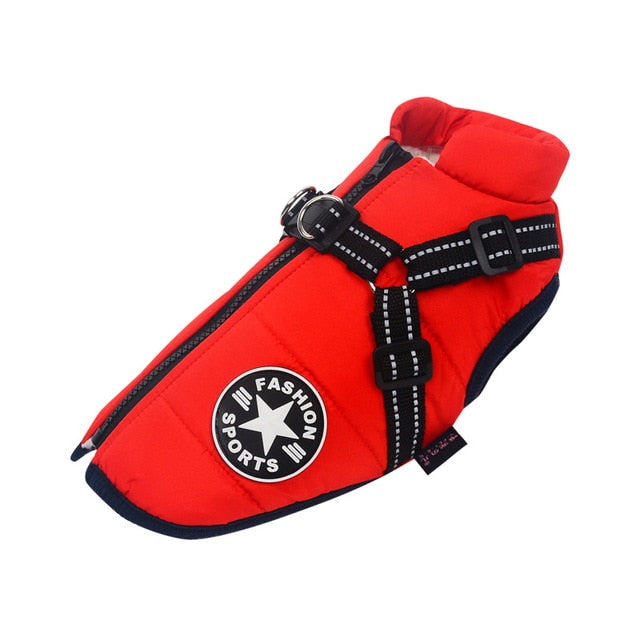 Waterproof Dog Jacket Harness (2-in-1)