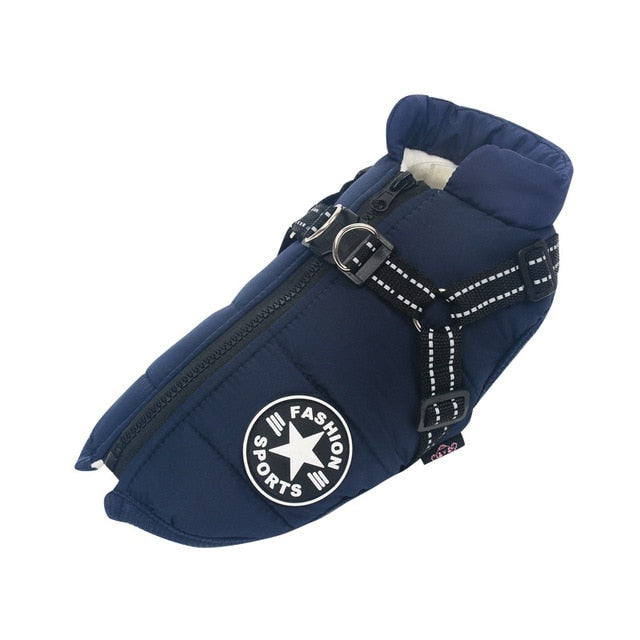 Waterproof Dog Jacket Harness (2-in-1)