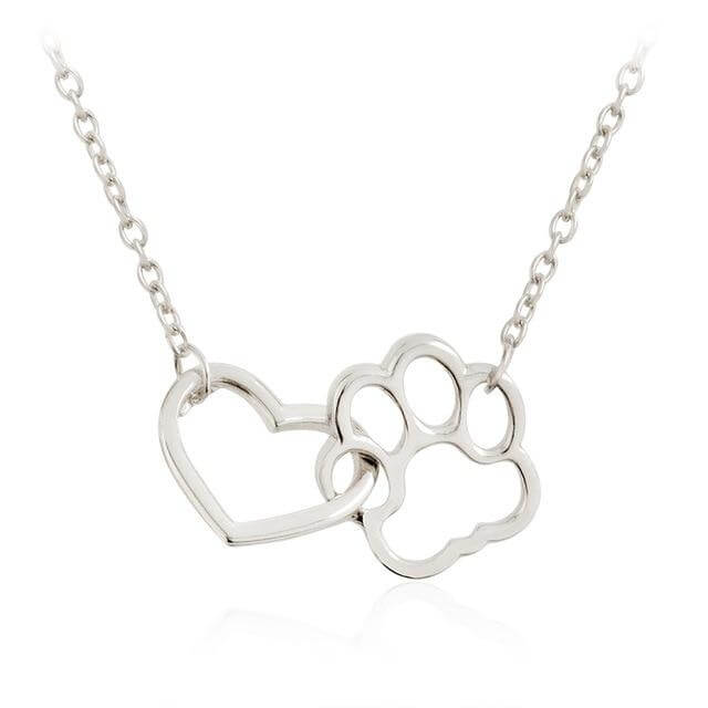 Heart and Paw Necklace Offer gold silver discount