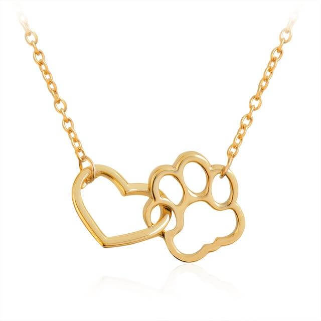 Heart and Paw Necklace Offer gold silver discount