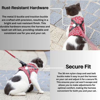 Purrfect Paws™ Cat Harness And Leash Set