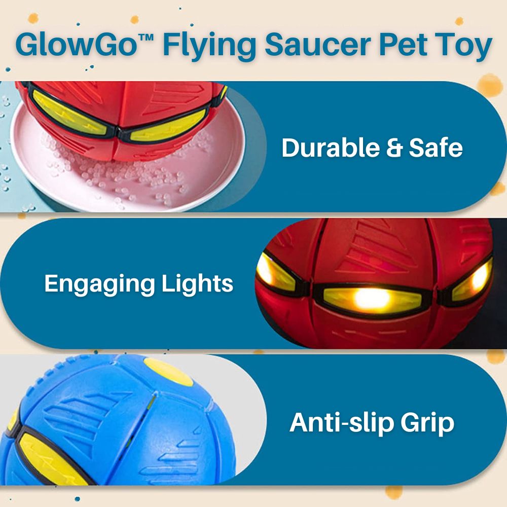 GlowGo™ Flying Saucer Pet Toy