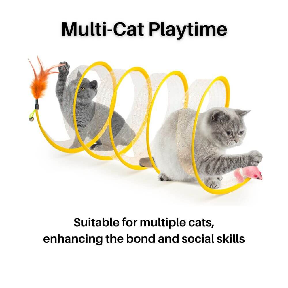 FelineFun™ Self-play Cat Hunting Spiral Tunnel Toy