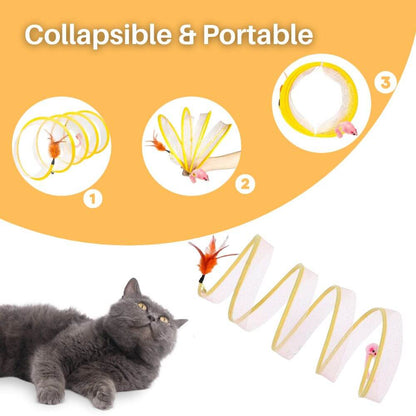 FelineFun™ Self-play Cat Hunting Spiral Tunnel Toy