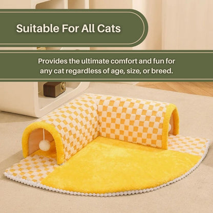 LuxPaws™ 2-In-1 Cat Tunnel Bed