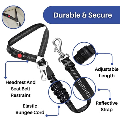 TravelBuddy™ 3-in-1 Dog Seat Belt and Leash