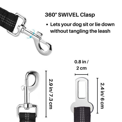 TravelBuddy™ 3-in-1 Dog Seat Belt and Leash