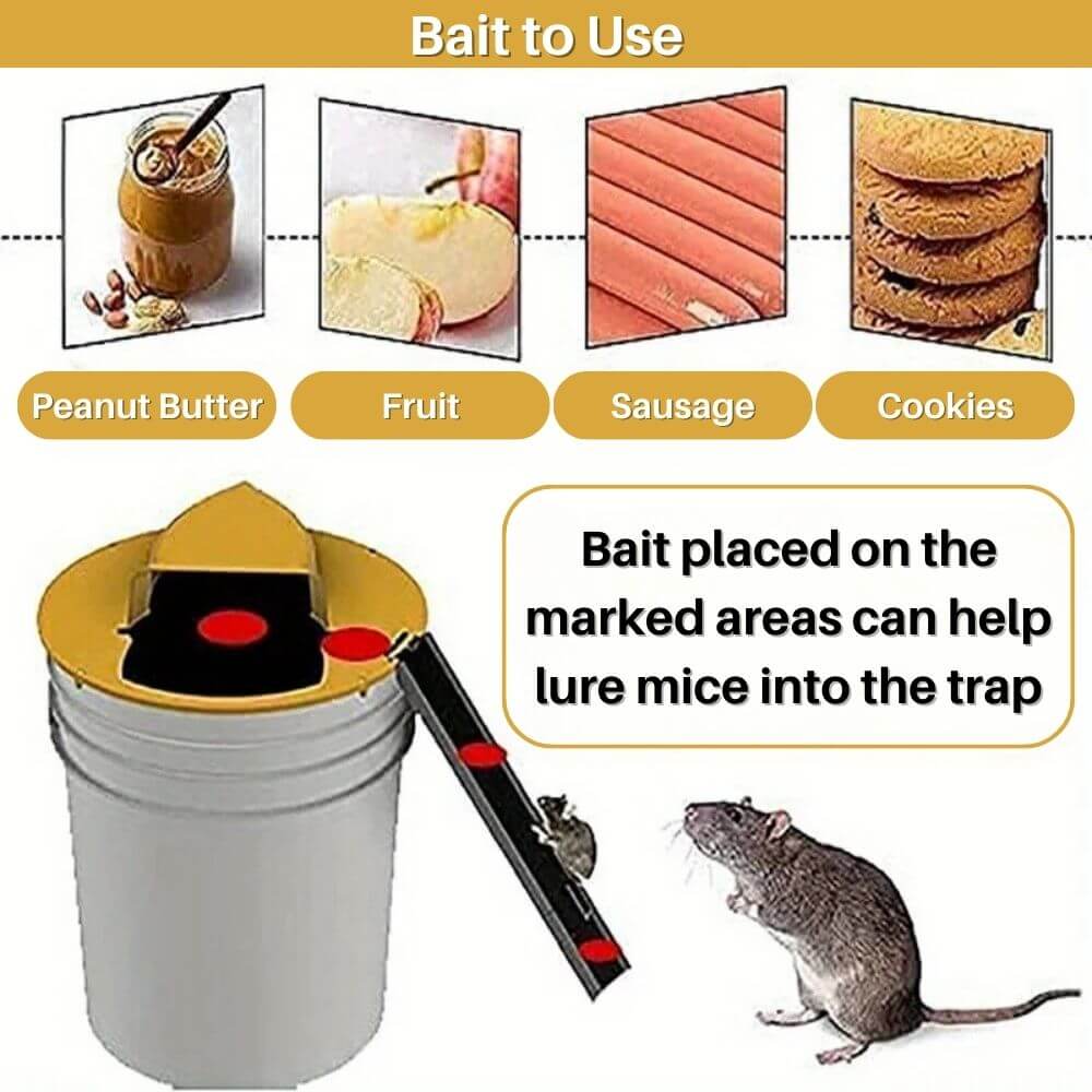 SwiftCatch™ Humane Bucket Lid Rodent Trap