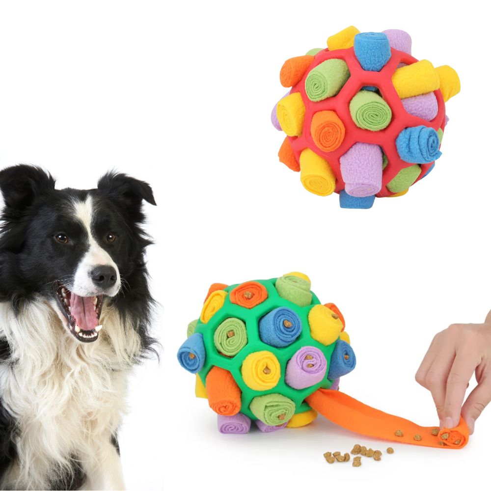 Fleece Snuffle Ball Nosework Dog Toy