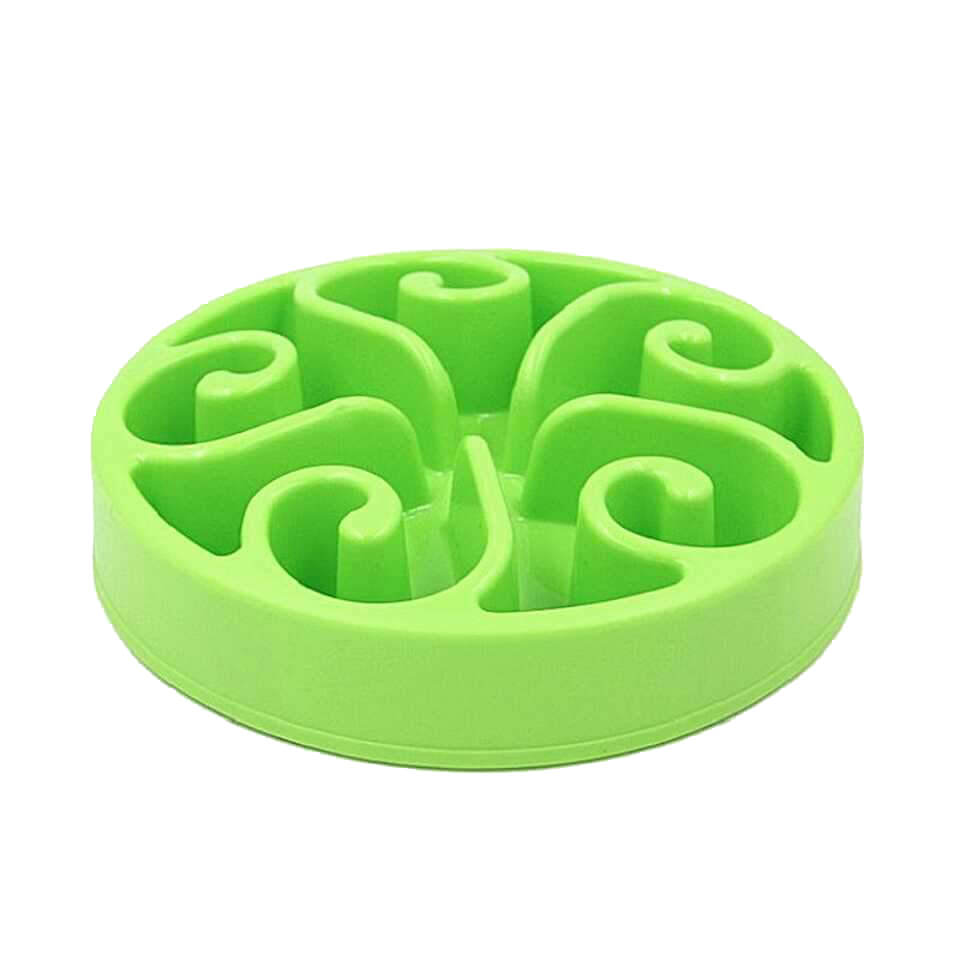 AINAAN Dog Feeder Slow Eating Pet Bowl Eco-Friendly Durable Non-Toxic Preventing Choking Healthy Design (Green)