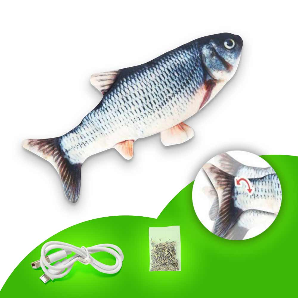 Tik Tok Same Style Dancing Fish Wagging Tail and Jumping Fish Plush Cat Toy  USB Electric Simulation Fish Cat Fish Toy Cat Toys - AliExpress