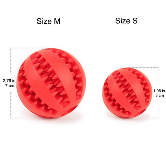 Teeth Cleaning Puzzle Ball for Dogs Size M and Size S
