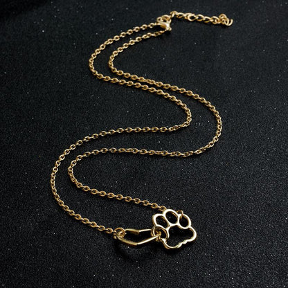 Heart and Paw Necklace Offer gold silver discount